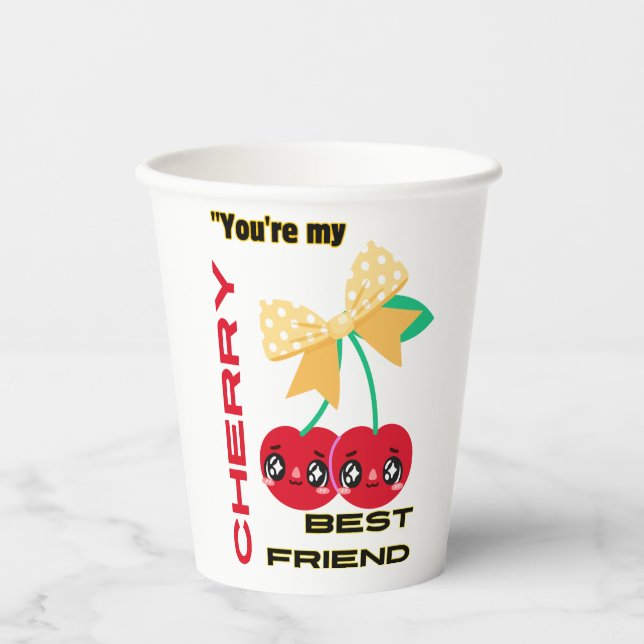 VASOS DE PAPEL ERES MI MEJOR AMIGO MÁS AMIGO. (Anverso)