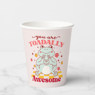 Vasos De Papel "Eres Toadísima" Pun de rana cuta