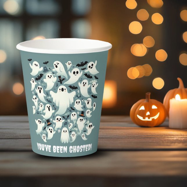 Vasos De Papel Es gracioso que te hayan engañado con fantasmas en (Funny You've Been Ghosted A Haunting of Ghosts Paper Cup Cover Photo)