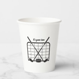 Vasos De Papel Es hora de jugar Hockey