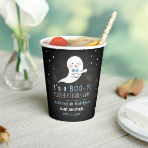 Vasos De Papel ¡Es un Boo-y! Baby Shower de Little Spirit Hallowe