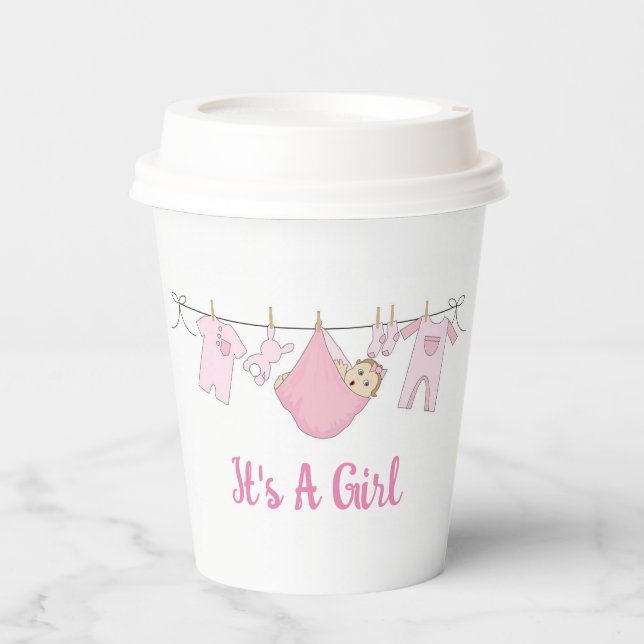 Vasos De Papel Es un Chica (Anverso)