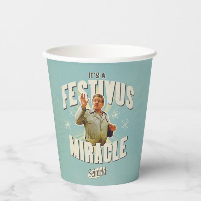 Vasos De Papel Es un Milagro de Festivus (Anverso)