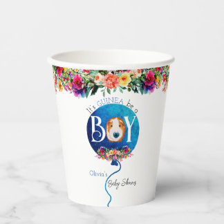 Vasos De Papel Es un niño globo azul conejillo de indias ducha be