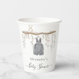 Vasos De Papel Es un niño vestido Eucalyptus Baby Shower