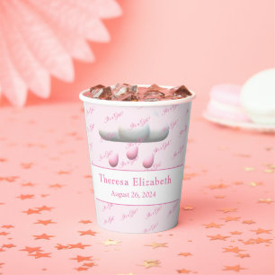 Vasos De Papel Es un Personalizable chica Baby Shower