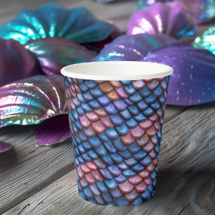Vasos De Papel Escamas de Sirena
