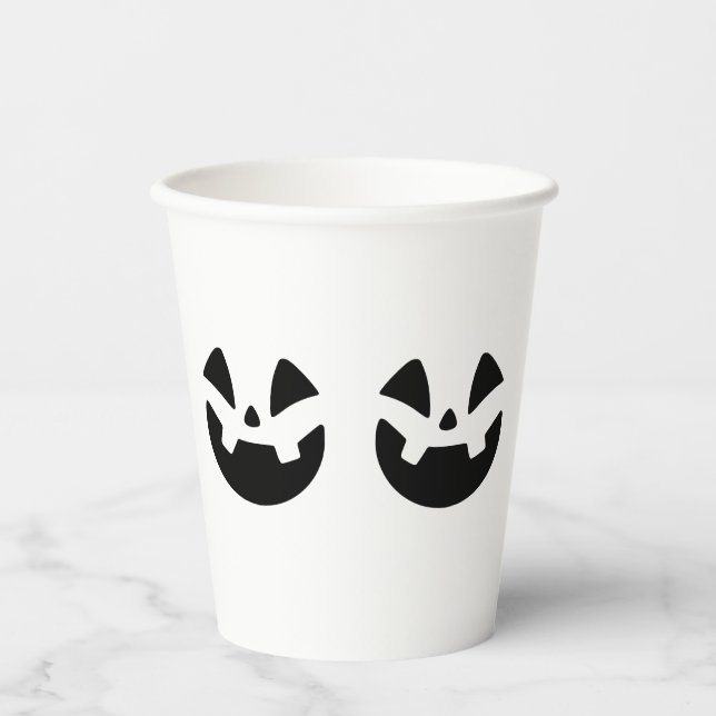 Vasos De Papel Escandaloso Jack-o'-Lantern Silhouette Halloween M (Anverso)