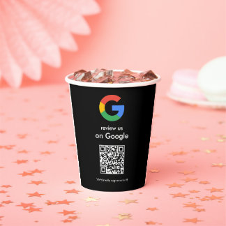 Vasos De Papel Escaneo moderno para revisar el código QR de la se
