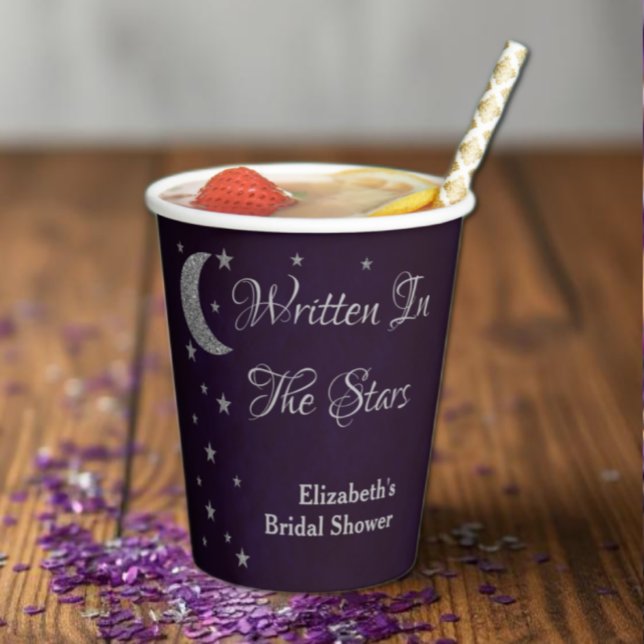 Vasos De Papel Escrito En Stars Bridal Shower (Subido por el creador)