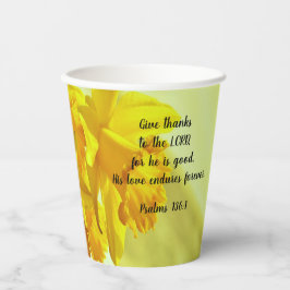 Vasos De Papel Escritura de narcisos amarillos
