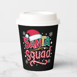 Vasos De Papel Escuadrón de Santa Equipo de Navidad Equipo Famili