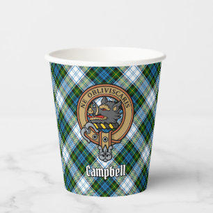 Vasos De Papel Escudo Campbell sobre el uso de Tartán