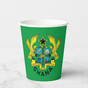 Vasos De Papel Escudo de armas de Ghana