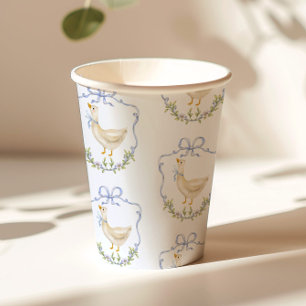 Vasos De Papel Escudo de Bow Azul de Goose Silly