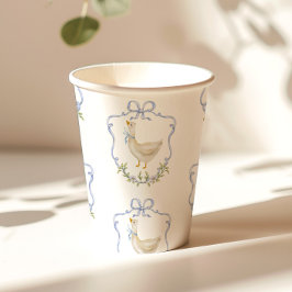 Vasos De Papel Escudo de Bow Azul de Goose Silly