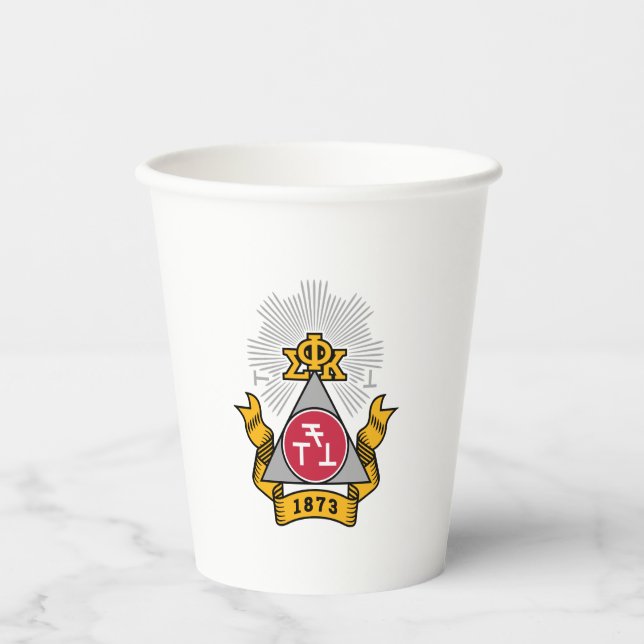 Vasos De Papel Escudo de Phi Sigma Kappa (Anverso)