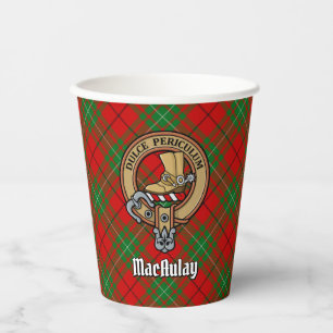 Vasos De Papel Escudo del clan MacAulay sobre tazas de papel de T