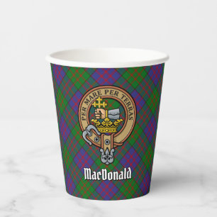Vasos De Papel Escudo del clan MacDonald sobre tazas de papel de