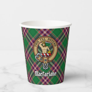 Vasos De Papel Escudo del clan MacFarlane sobre la caza moderna d