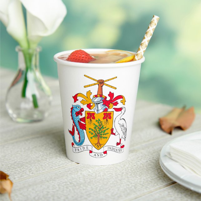 Vasos De Papel Escudo nacional de armas de Barbados (Subido por el creador)