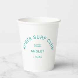 Vasos De Papel Escudo social Après Surf Club Turquoise Surfers