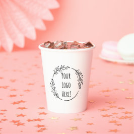 Vasos De Papel Escuela de logotipos comerciales para Personalizar