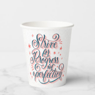 Vasos De Papel Esforzarse por el progreso