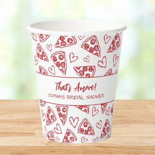 Vasos De Papel Eso es Amore Pizza Dibujada a Mano Fiesta Despedid
