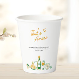 Vasos De Papel Eso es más una ducha de novia gastronómica italian