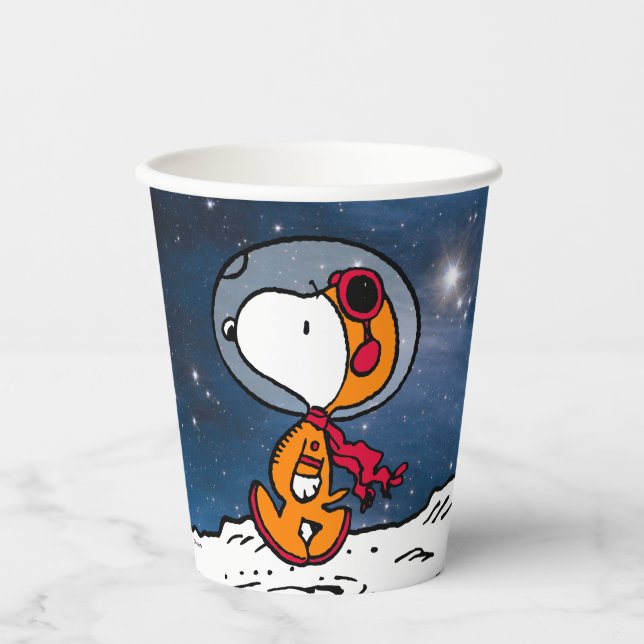 Vasos De Papel ESPACIO | Astronauta Snoopy (Anverso)