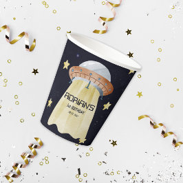 Vasos De Papel Espacio Primer Viaje Fiesta de Cumpleaños Alrededo