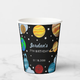 Vasos De Papel Espacio Ultraterrestre Planetas de Cumpleaños Gala