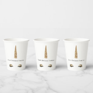 Vasos De Papel Esparkle Gold Glam Unicorn