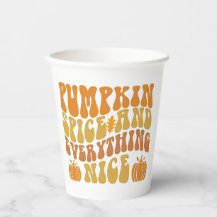 Vasos De Papel Especie De Calabaza Y Todo Lo Bueno