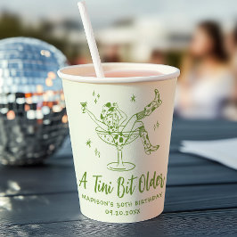 Vasos De Papel Espectacular fiesta de cumpleaños verde un poco má