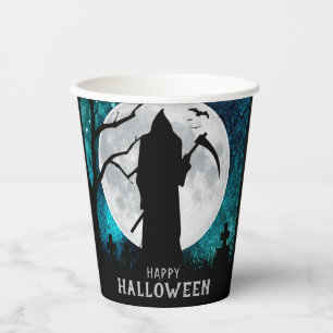 Vasos De Papel Espectacular Grim Reaper Graveyard Halloween