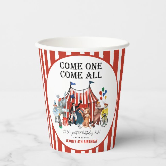 Vasos De Papel Espectáculo de Festival de Carnaval de Circo Vinta (Anverso)