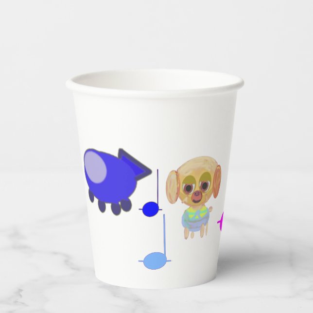 Vasos De Papel Espectro De Cachorro Musical (Anverso)