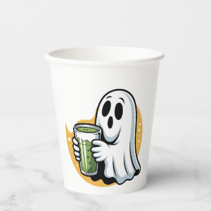 Vasos De Papel Espeluznante Beber Matcha Halloween