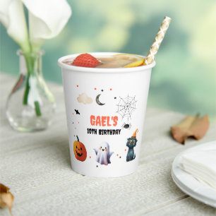 Vasos De Papel Espeluznante Boo Cute Halloween Fantasma Decoració