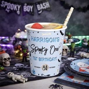Vasos De Papel ¡Espeluznante! Cumpleaños de niños de Halloween 1e