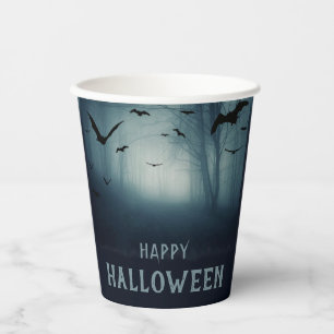 Vasos De Papel Espeluznante Fiesta de Halloween Forestal
