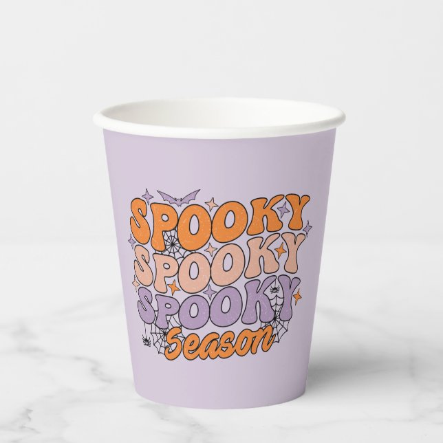 Vasos De Papel Espeluznante y espeluznante temporada (Anverso)