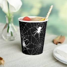 Vasos De Papel Espeluznantes arañas en Cobwebs Halloween