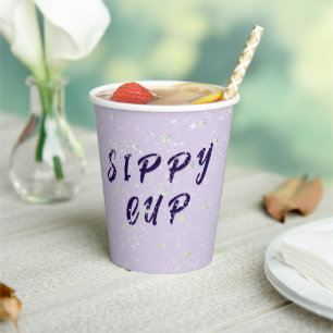 Vasos De Papel Espolvorear el bebé de invierno Flor de nieve pú