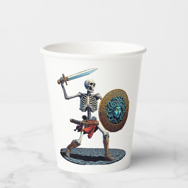 Vasos De Papel esqueleto (Anverso)