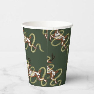 Vasos De Papel Esqueleto de Reno