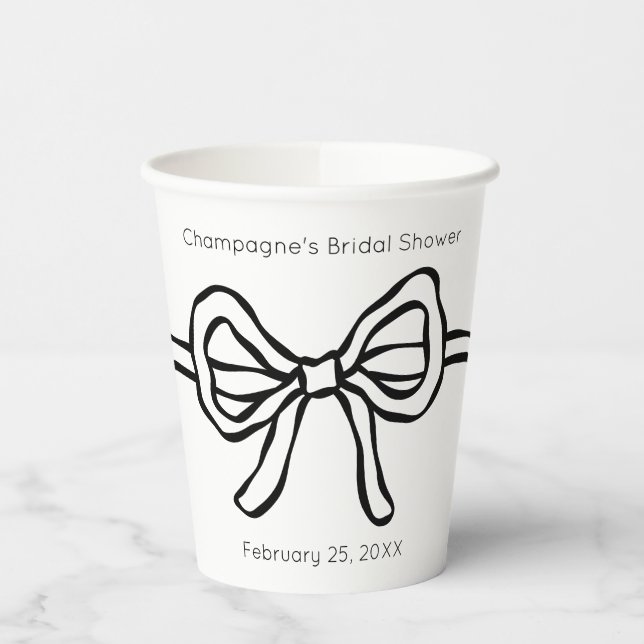 Vasos De Papel Está atando la ducha de novia moderna Knot (Izquierda)