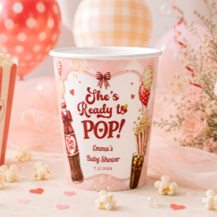 Vasos De Papel Está lista para estallar Fiesta de Bebé a Cuadros